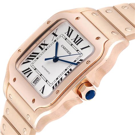 santos cartier rose gold|cartier santos 100 large.